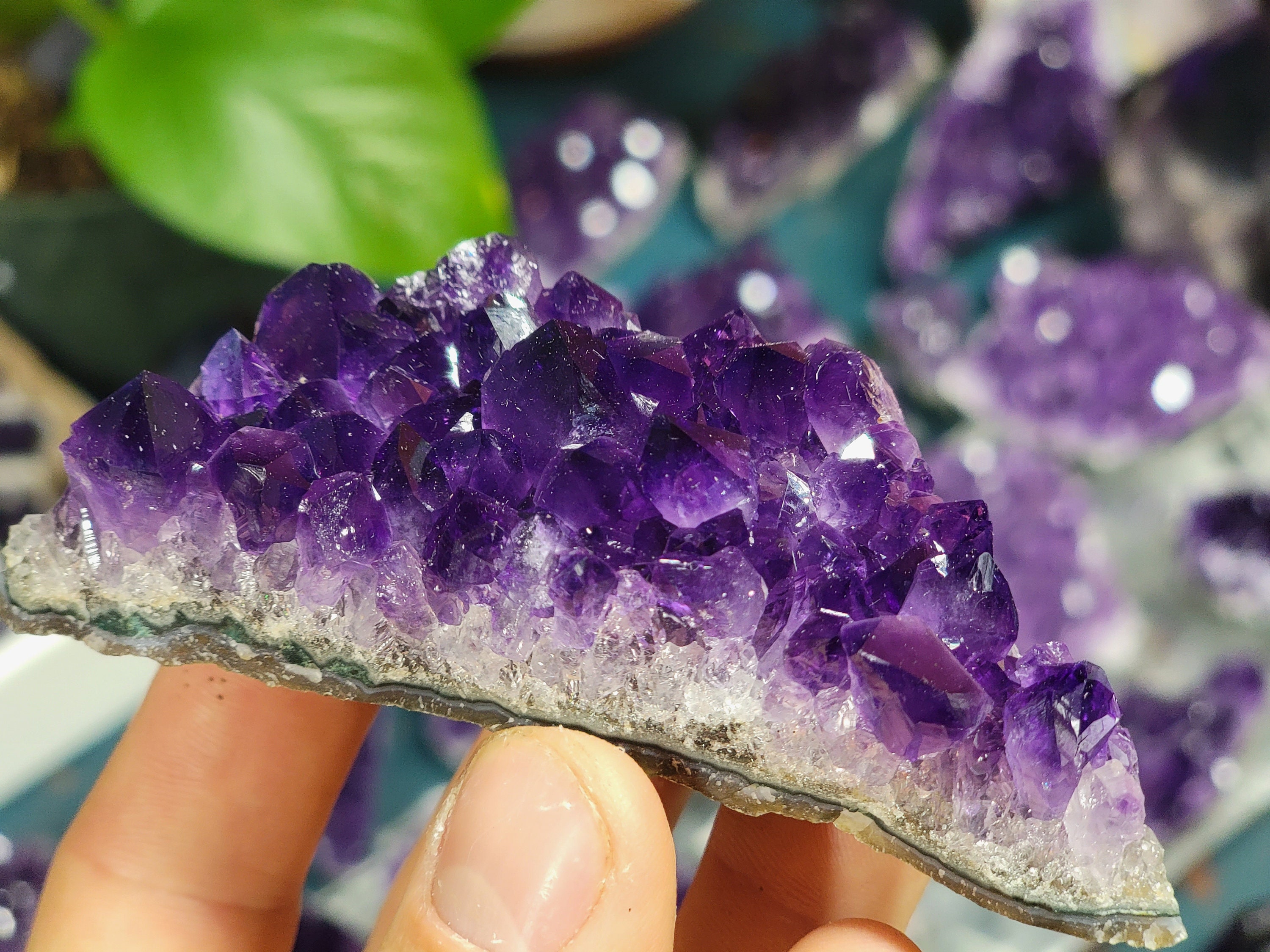 Amethyst Purple Raspberry Raw Deep Purple Amethyst || Raw Uruguay Amethyst Crystal Cluster ...