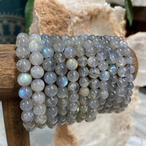 Blue Flash Labradorite Crystal Bracelet || Labradorite Beaded Bracelet || Labradorite Crystal Jewelry || Pick Your Size