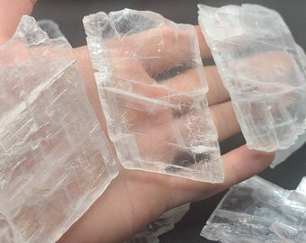 Raw Selenite Plate, True Selenite Charging Plates, Utah Selenite Slices