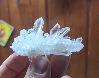 Grappoli di cristalli di quarzo lemuriano Glassback di grado A // Cristallo di quarzo dell'Arkansas // Grappoli di cristalli di quarzo // Scegli la tua dimensione