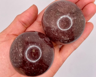 Sfera di quarzo fragola // Quarzo fragola naturale