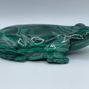 Talla de rana de malaquita // Talla de rana de cristal // Talla de malaquita // Rana de cristal de malaquita