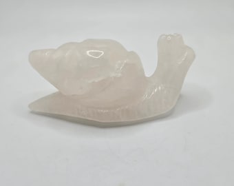 Lumaca di quarzo rosa // Intaglio di lumache