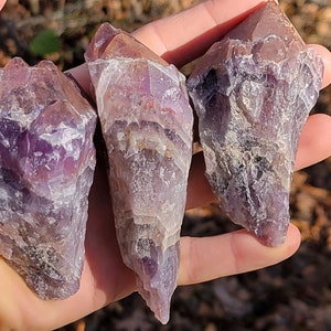 Ametista grezza di Thunder Bay // Punti di cristallo di ametista ricoperti di ematite grezza // Scegli la tua taglia!!