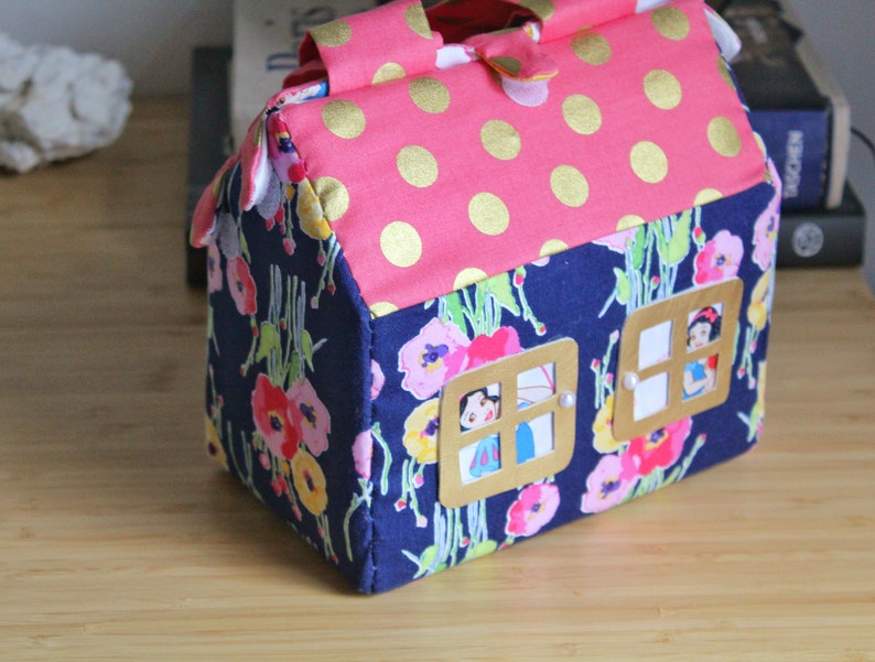 Small fabric dollhouse bag. Doll sleeping bag. Travalling toy Etsy