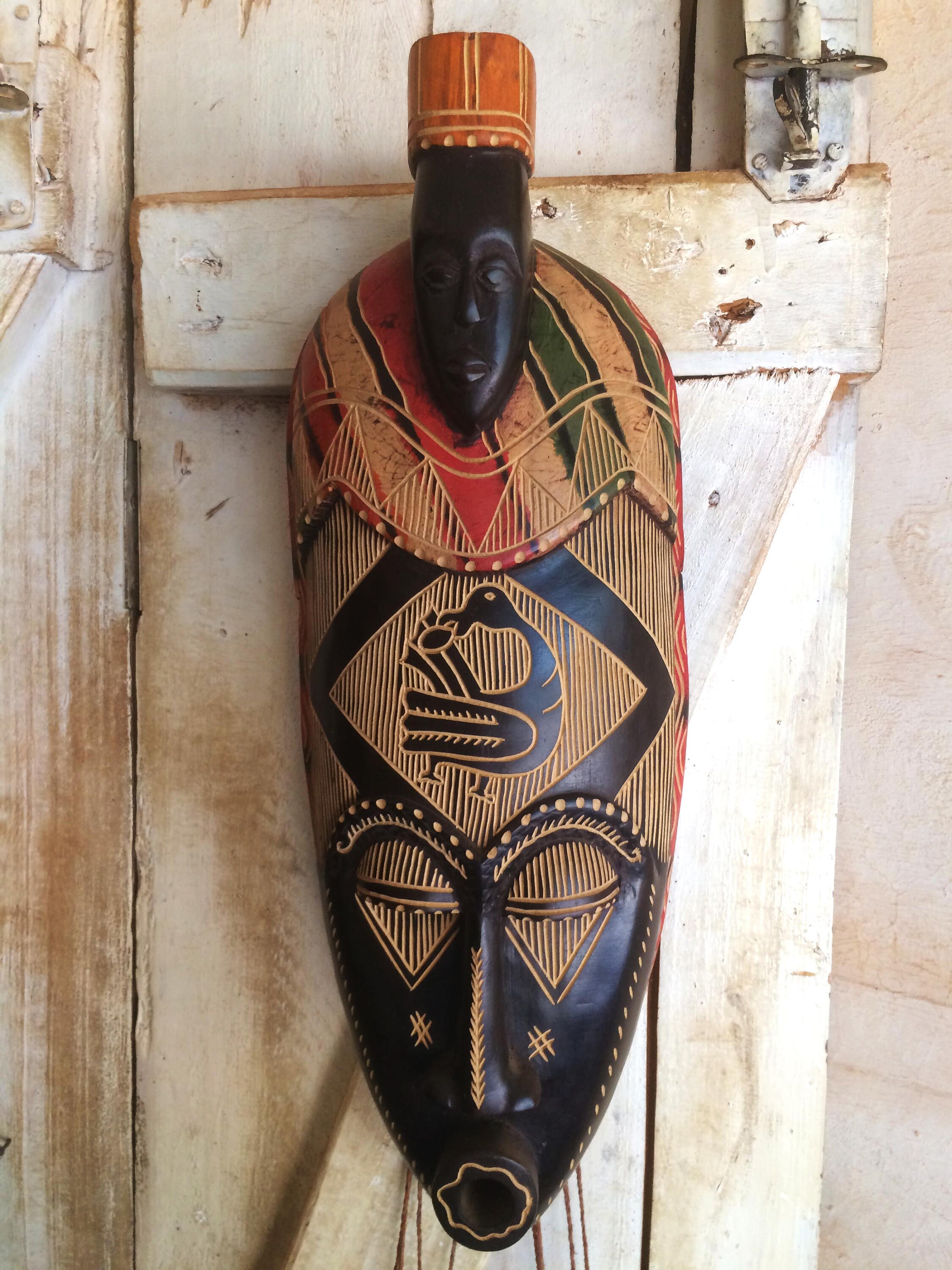African wall mask for wall African tribal mask Carved Etsy