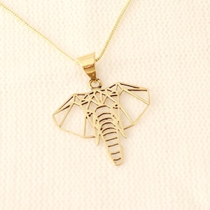 Elephant pendant gold elephant necklace elephant lover gift ideas elephant locket elephant jewelry gift savanna animal jewelry with elephant