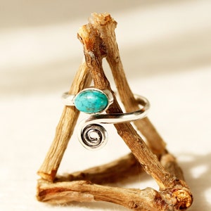 Toe Ring Knuckle Ring Löffel Ring mit Stein Manschettenring Dreadlock Perlen Wickelring Boho Ring Boho Ring Boho Schmuck für Füße Ring Midi Ringe
