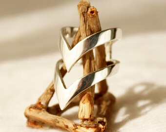 Boho rings in Sterling silver ring long silver ring stackable ring boho jewelry bohemian ring stack rings bohemian jewelry trendy rings cute