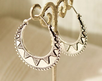 Ethnic earrings Tribal earrings silver boho earrings bohemian earrings Indian earrings boho jewelry ethnic fashion boho jewelry bohemian