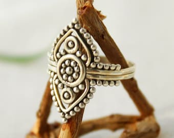 Ethnic ring sterling silver ring tribal ring bohemian ring boho jewelry ethnic jewelry boho ring cute ring tribal jewelry ideas gift for her