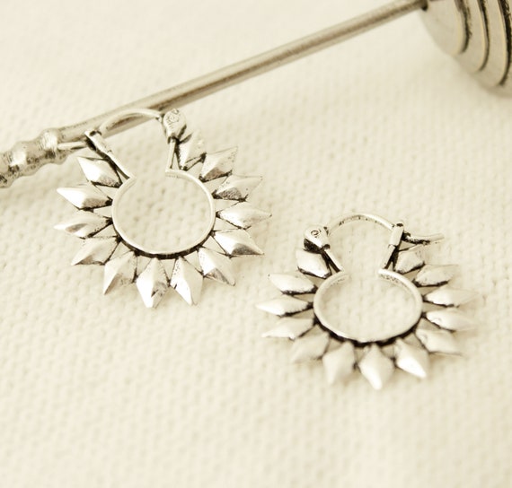 Elli Orecchini A Cerchio Creoli Mini Prezioso In Argento Sterling 925 - Foto 12