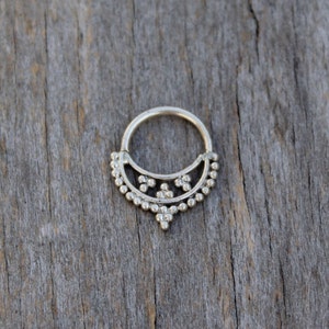 Tabique tribal en la joyería del tabique de plata de ley perforación del tabique étnico para anillo de nariz étnica anillo de un solo pendiente anillo para perforación de la nariz