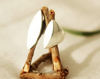 Minimalist Sterling Silver Ring: Adjustable Boho Jewelry