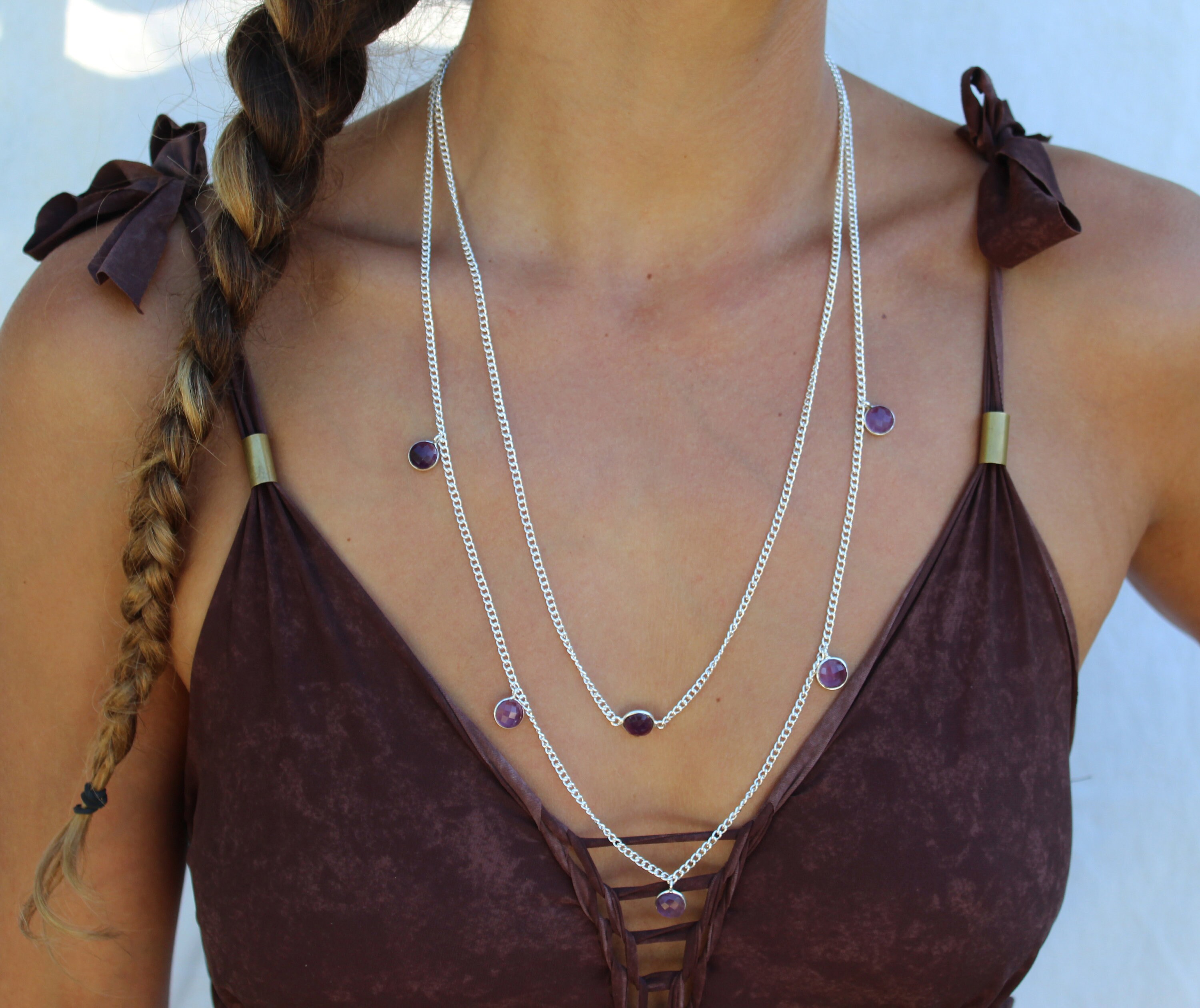 Collar De Cruz De Cobre, Cruz De Cobre Y Cadena De Bolas, Cruz De Cobre