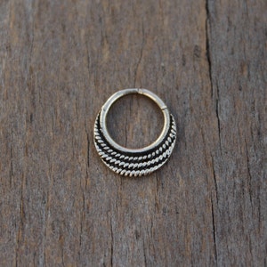 Septum en argent Septum éthnique Piercing Septum Homme Septum Femme Septum tribal Septum Piercing de nez tribal Cartilage Bijoux éthniques