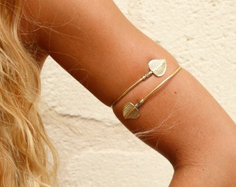 Gold armlet bohemian arm cuff boho bracelet for arm bracelet boho armlet gold upper arm cuff leaves arm bands brass armlet boho body jewelry