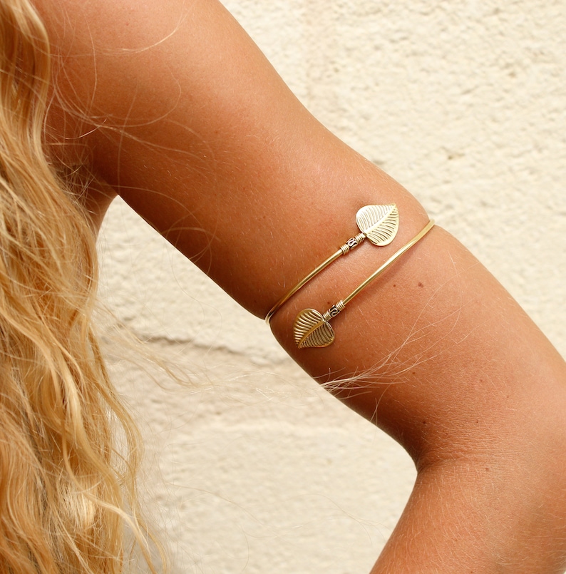 Gold Armlet Bohemian Arm Cuff Boho Bracelet for Arm Bracelet Etsy