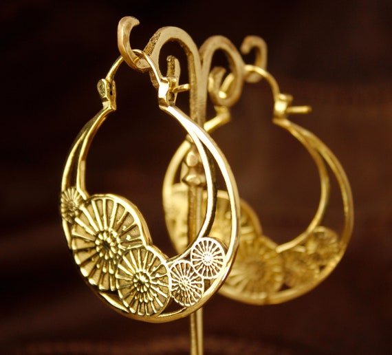 Brass Loop Earrings (Gold) – Gypsy Maal