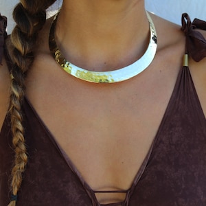 Thick choker necklace choker collar necklace african gold chokers necklaces african jewelry ethnic necklace gold boho necklace boho jewelry