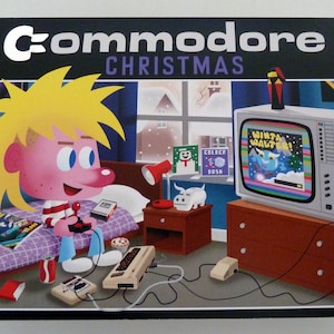 COMMODORE WEIHNACHTEN Weihnachtskarte - Commodore 64 VIC 20 Fanart