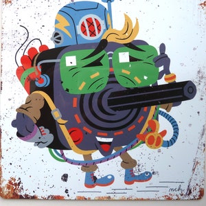 Signo de metal Mr Hero 22x20cm