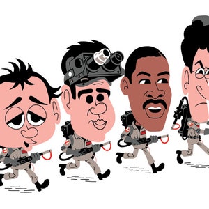 Ghostbusters signed digital illustration print