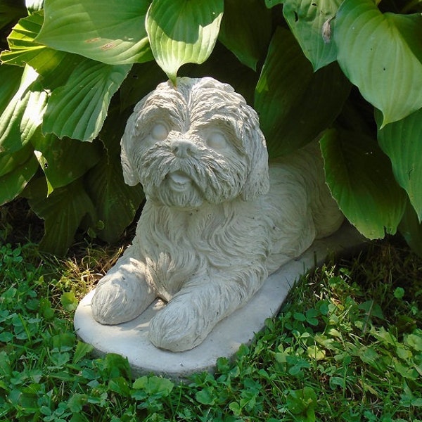 Shih-tzu  Concrete Statue, breed specific, Memorial, yard decor, Sealed or Custom Hand Painted, Indoor/outdoor use, Mini Me
