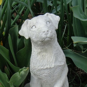 Jack Russell Rough Coat Gift Concrete Statue Memorial Garden Pet Loss Memorial  JR Memorial Stone Jack Russell Gift Ready To Paint