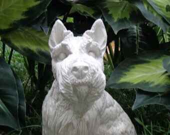 Scottish Terrier Dog Concrete Statue, dog lovers gift, pet loss memorial, garden decor Made in the USA, Sealed or painted