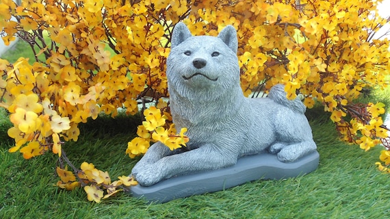 Shiba-inu Concrete Statue Pet Loss Memorial Dog Lovers Gift, Home