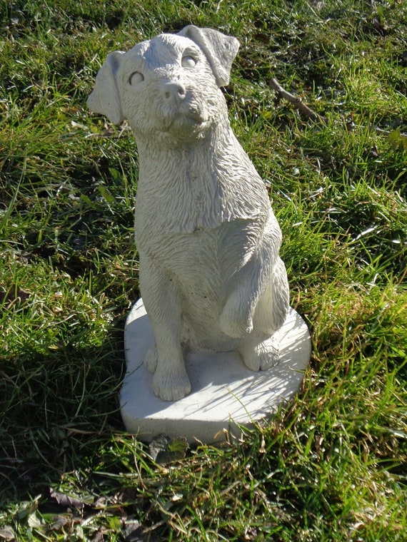 Rough Coat Jack Russell Terrier Concrete Statue Memory Etsy