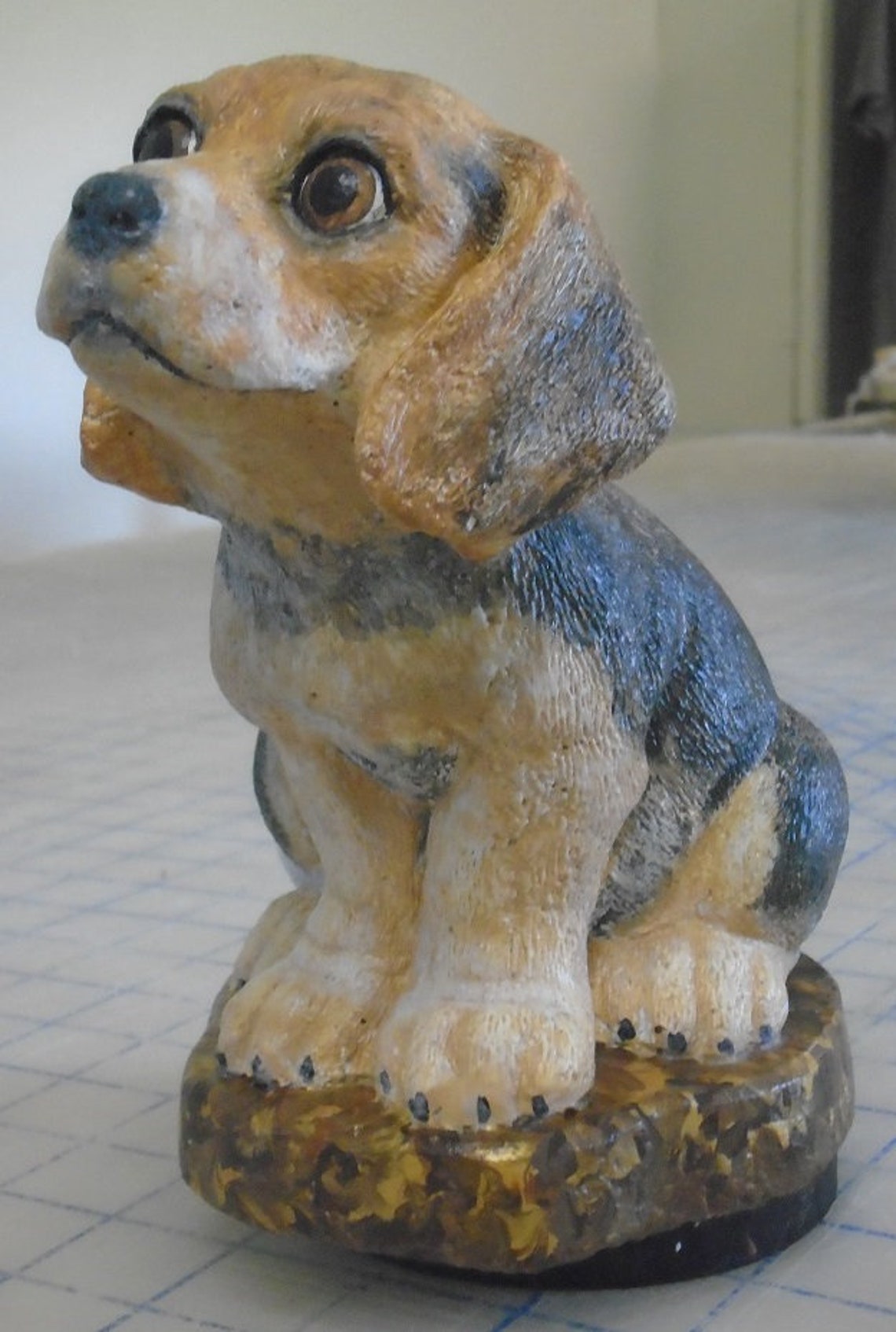 Concrete Beagle Statues 1 pair an Adult and a puppy Hand Etsy