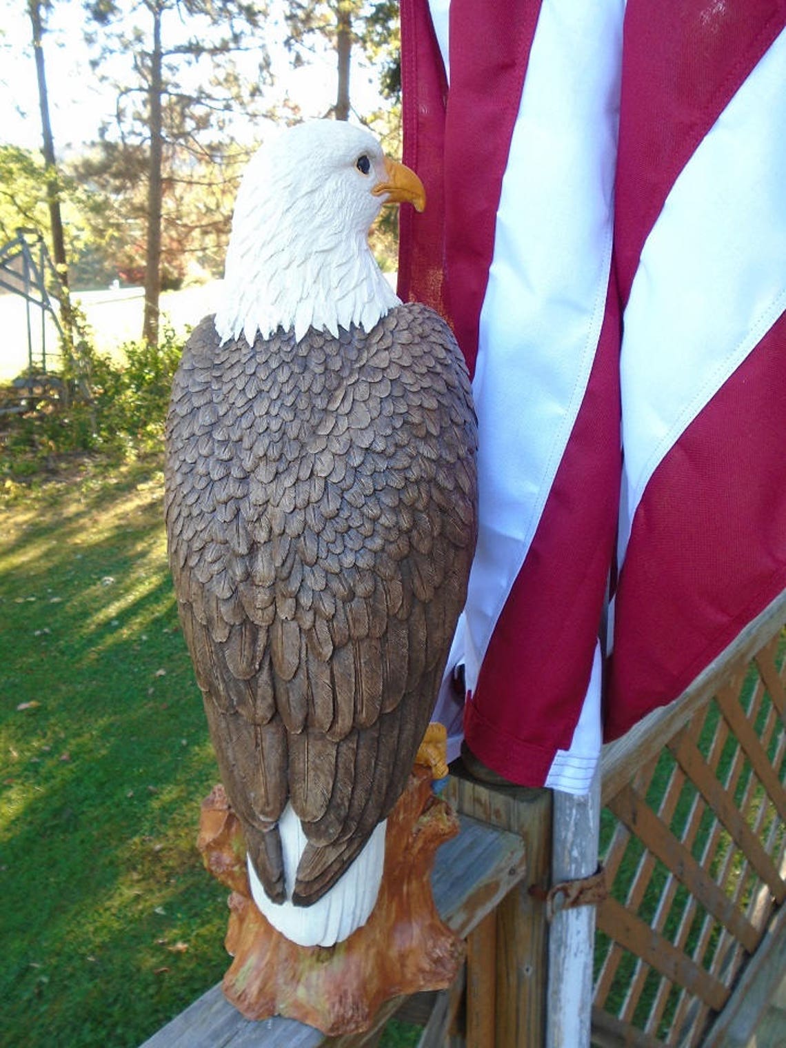 Concrete Eagle Statue Patriotic Statue The Majestic Etsy