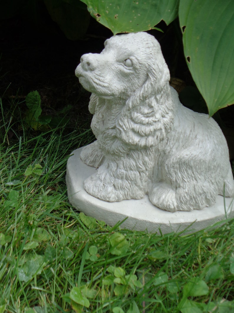 Cocker Spaniel Concrete statue sealed or hand painted | Etsy