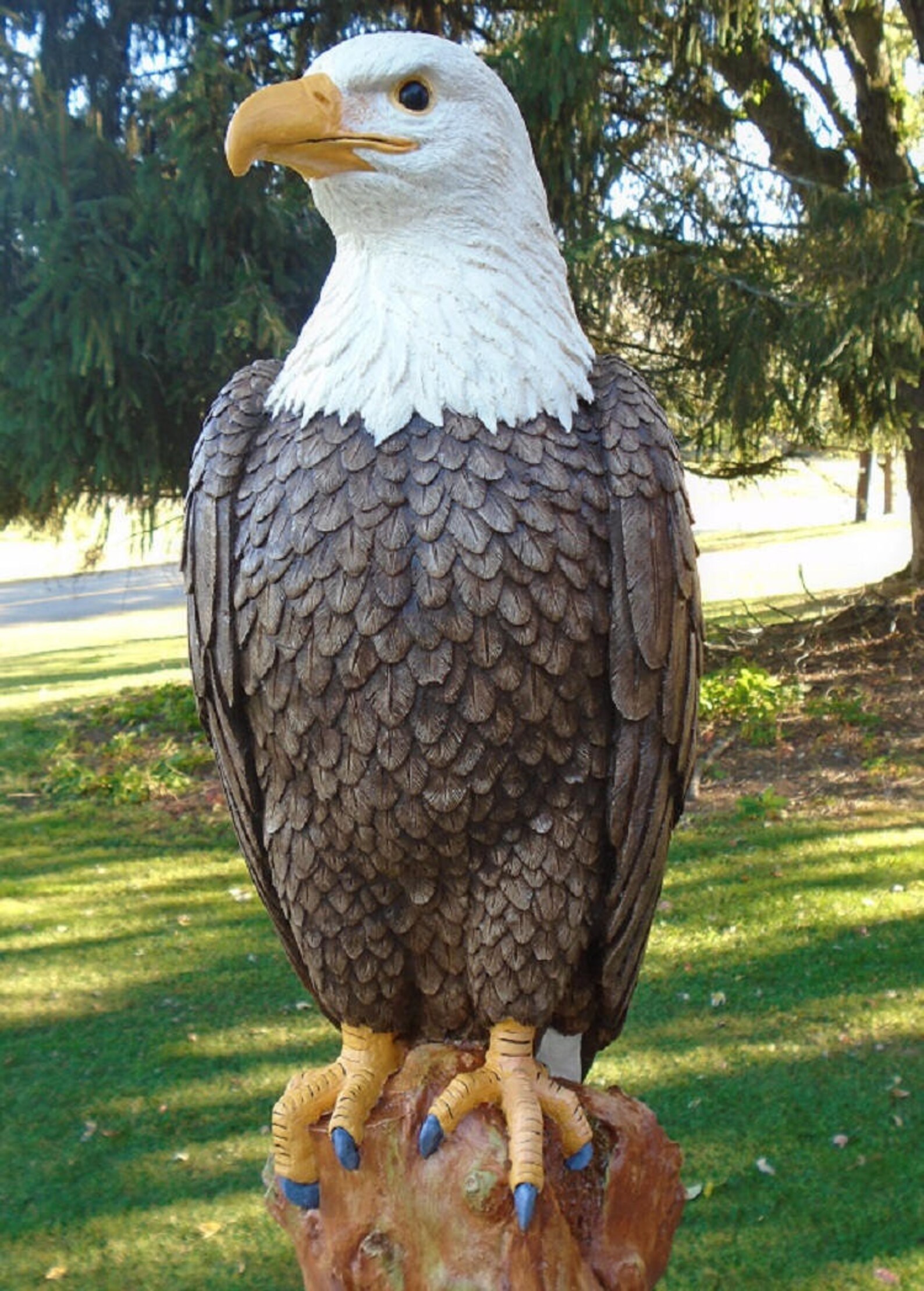 Concrete Eagle Statue Patriotic Statue the Majestic American Etsy