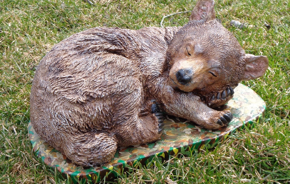 Bear Statue Concrete Garden Decor Bear Lovers Gift. Hand Etsy