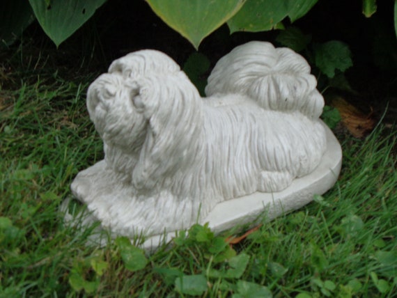 Shih Tzu Dog Concrete Statue Figurinepet Loss Memorial - Shih Tzu Garden Statue Uk Shih Tzu Dog Concrete Statue Figurinepet Loss Memorial - Shih Tzu Garden Statue Uk