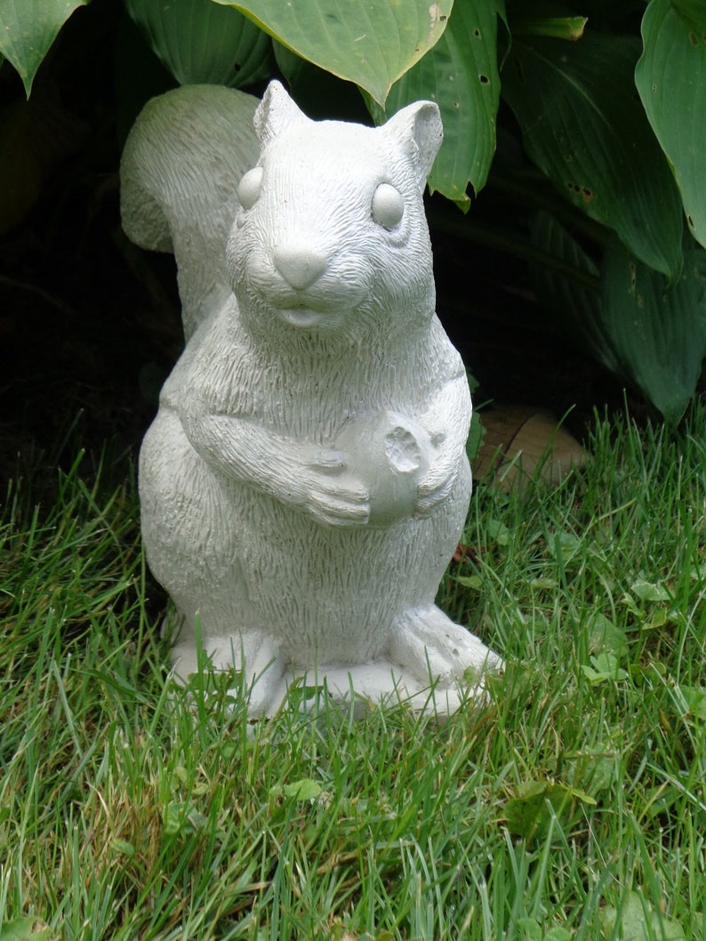 Concrete Statue Squirrel New for 2018 Life Size Figurine Yard | Etsy