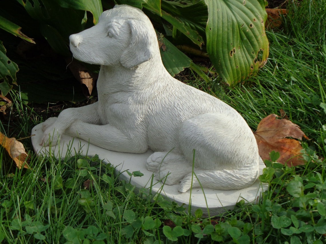 Labrador Retriever Dog Statue Concrete Pet Loss Memorial Etsy