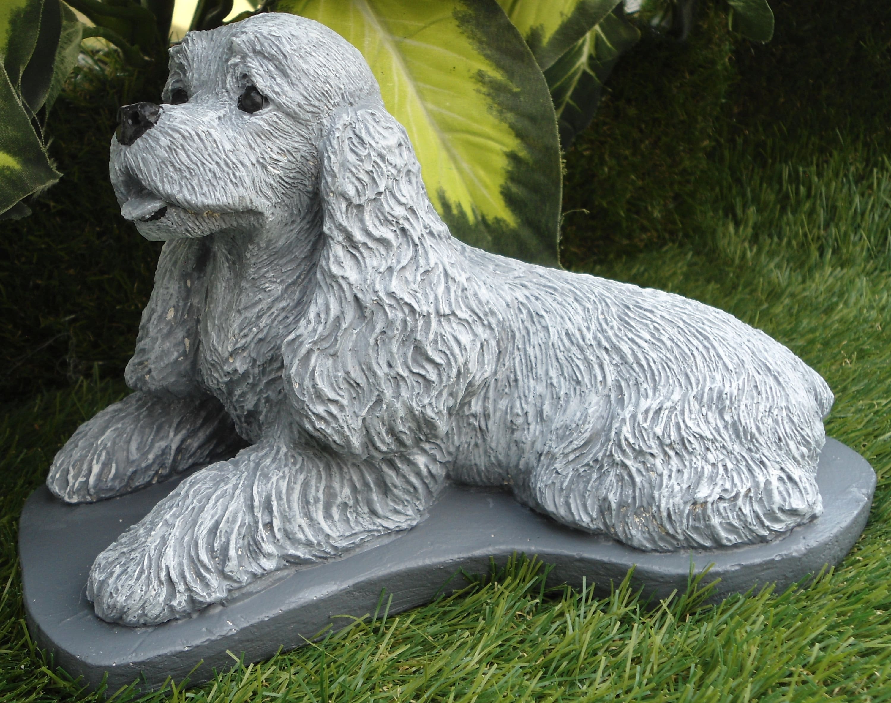 Blue roan cocker spaniel garden ornaments sales