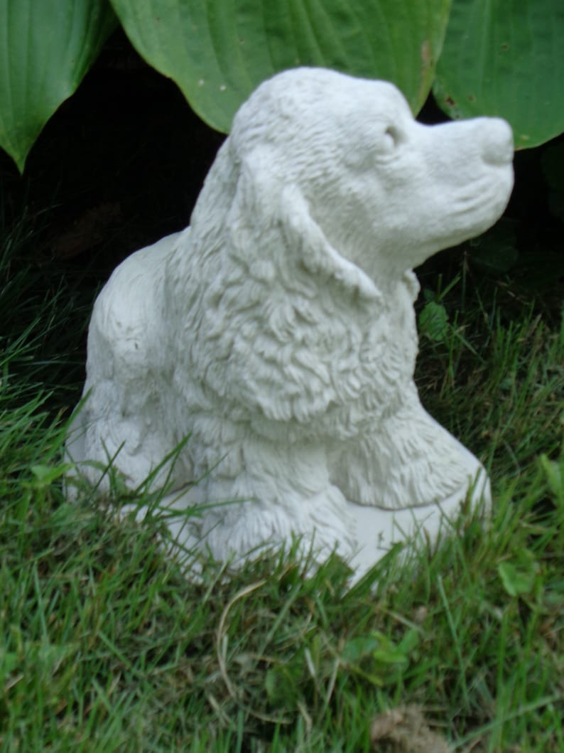 Cocker Spaniel Concrete statue sealed or hand painted | Etsy