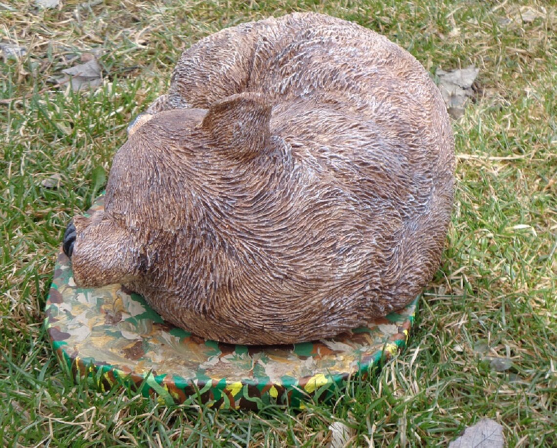 Bear Statue Concrete Garden Decor Bear Lovers Gift. Hand Etsy