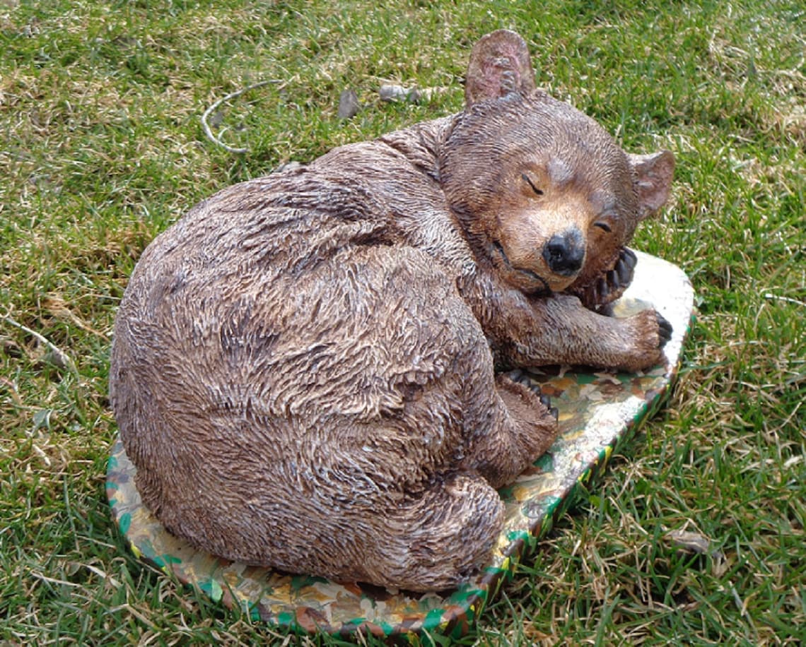 Bear Statue Concrete Garden Decor Bear Lovers Gift. Hand Etsy