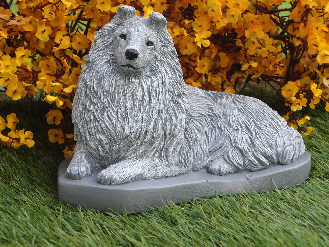 Concrete Statue, Sheltie, Shetland Sheepdog, Collie, Pet Loss Memorial
