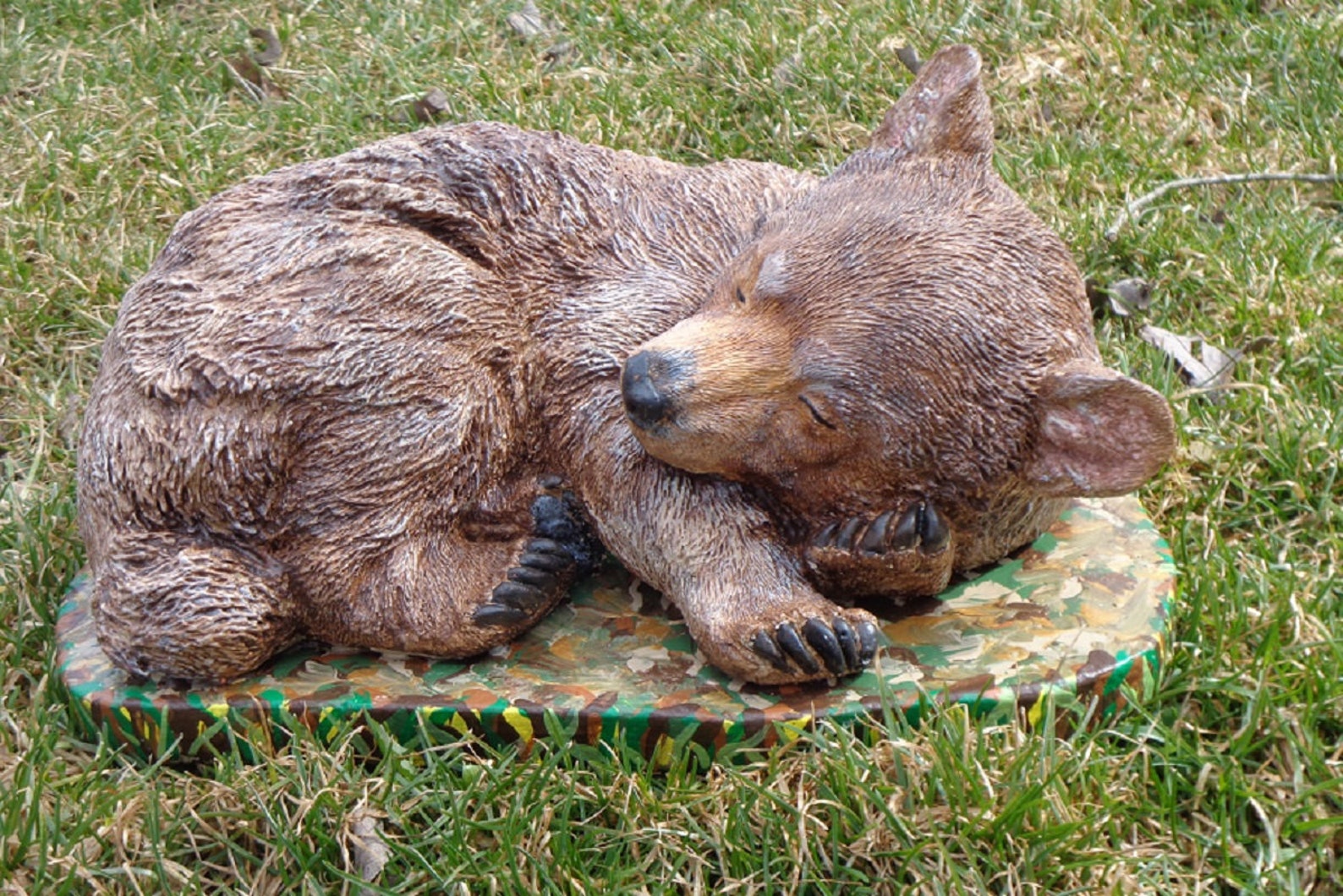 Bear Statue, Concrete, Garden Decor, Bear Lovers Gift. Hand Painted, Made in the USA Etsy