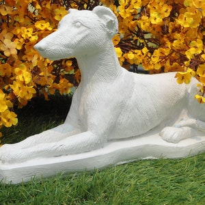 Concrete Statuary, Greyhound Dog, Memory Garden, yard decor, Solid concrete,  Hand Painted Mini-me per your photo's