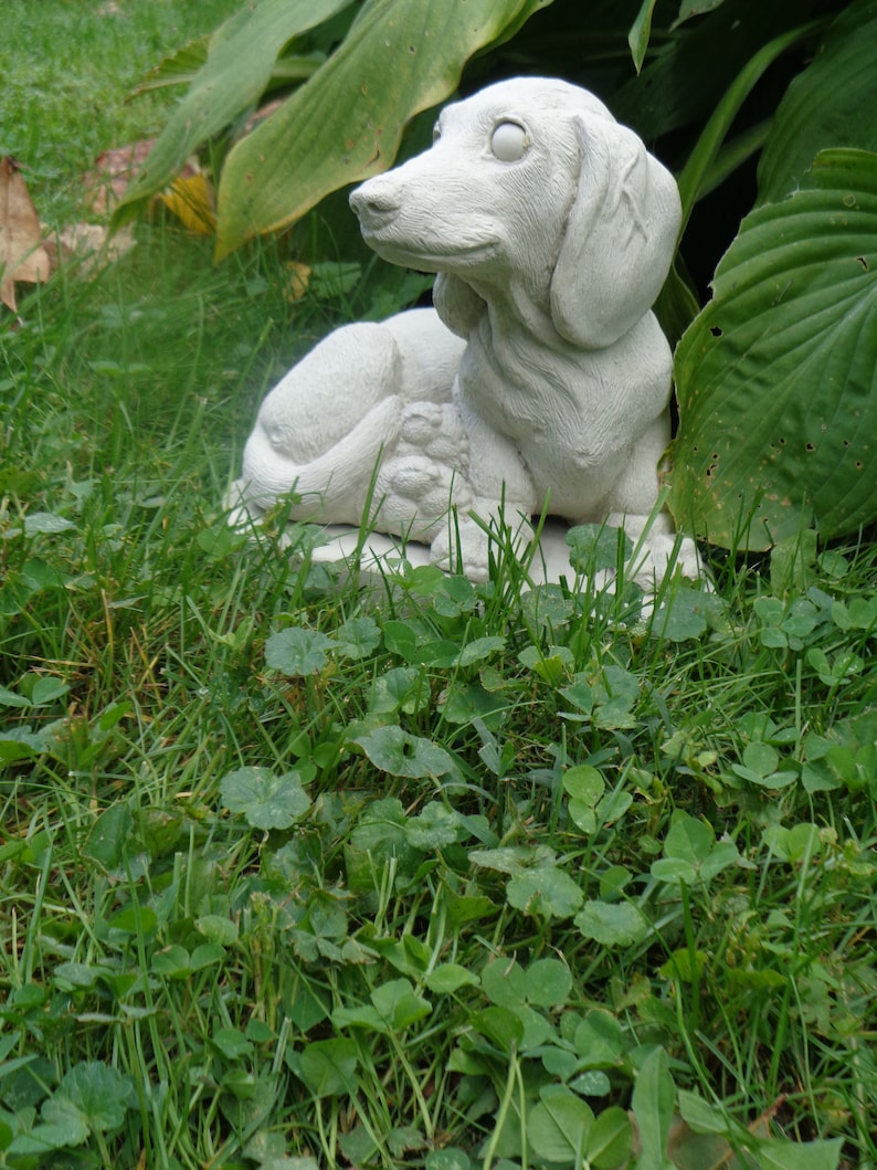 Dachshund Dog Concrete Statue Garden Decor Pet Loss Etsy Australia