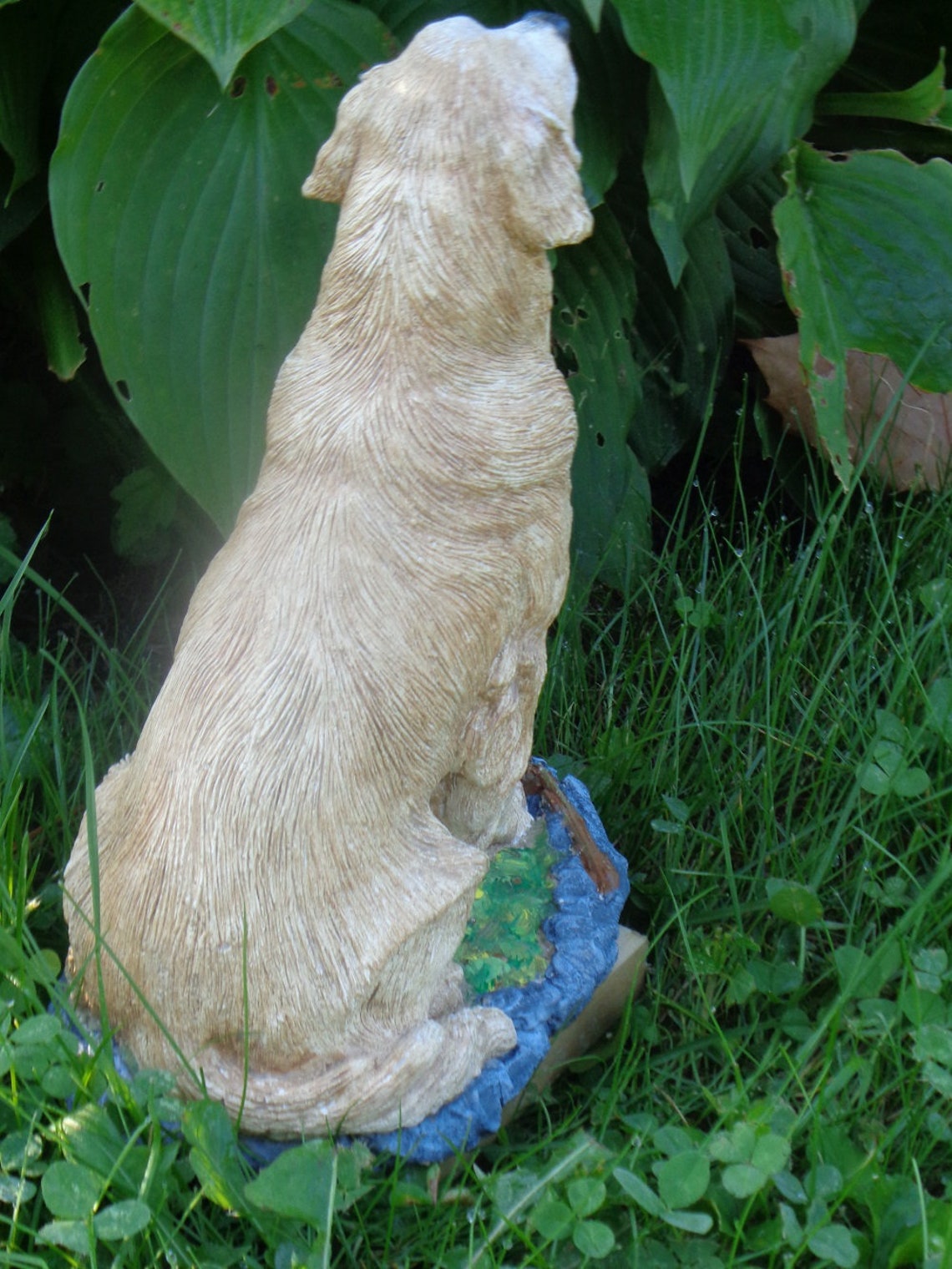 Concrete Statue Golden Retriever Golden or Cream colored Etsy