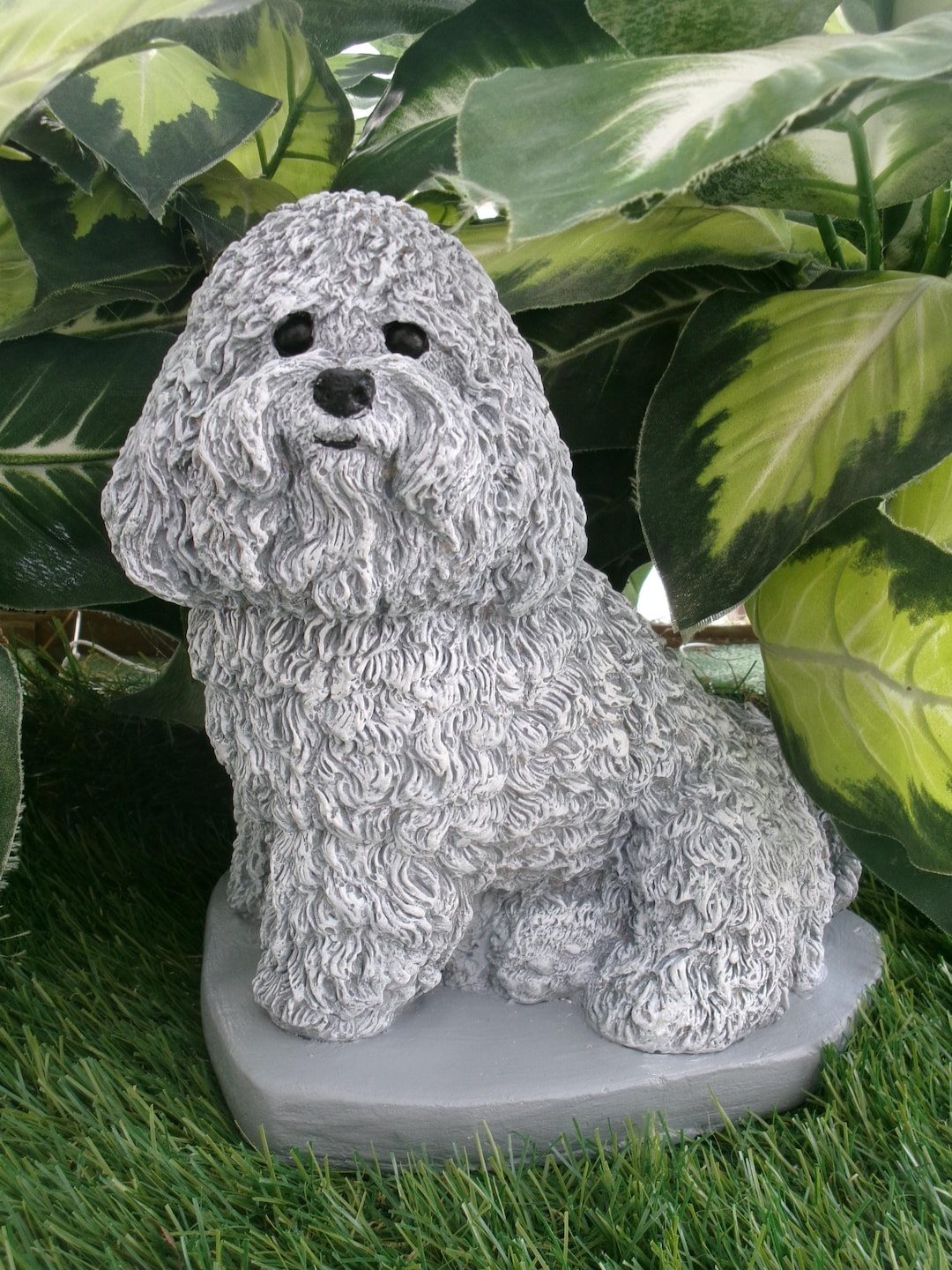 Cockapoo Cavapoo Concrete Garden Decor Pet Loss Memorial Pet Grave ...